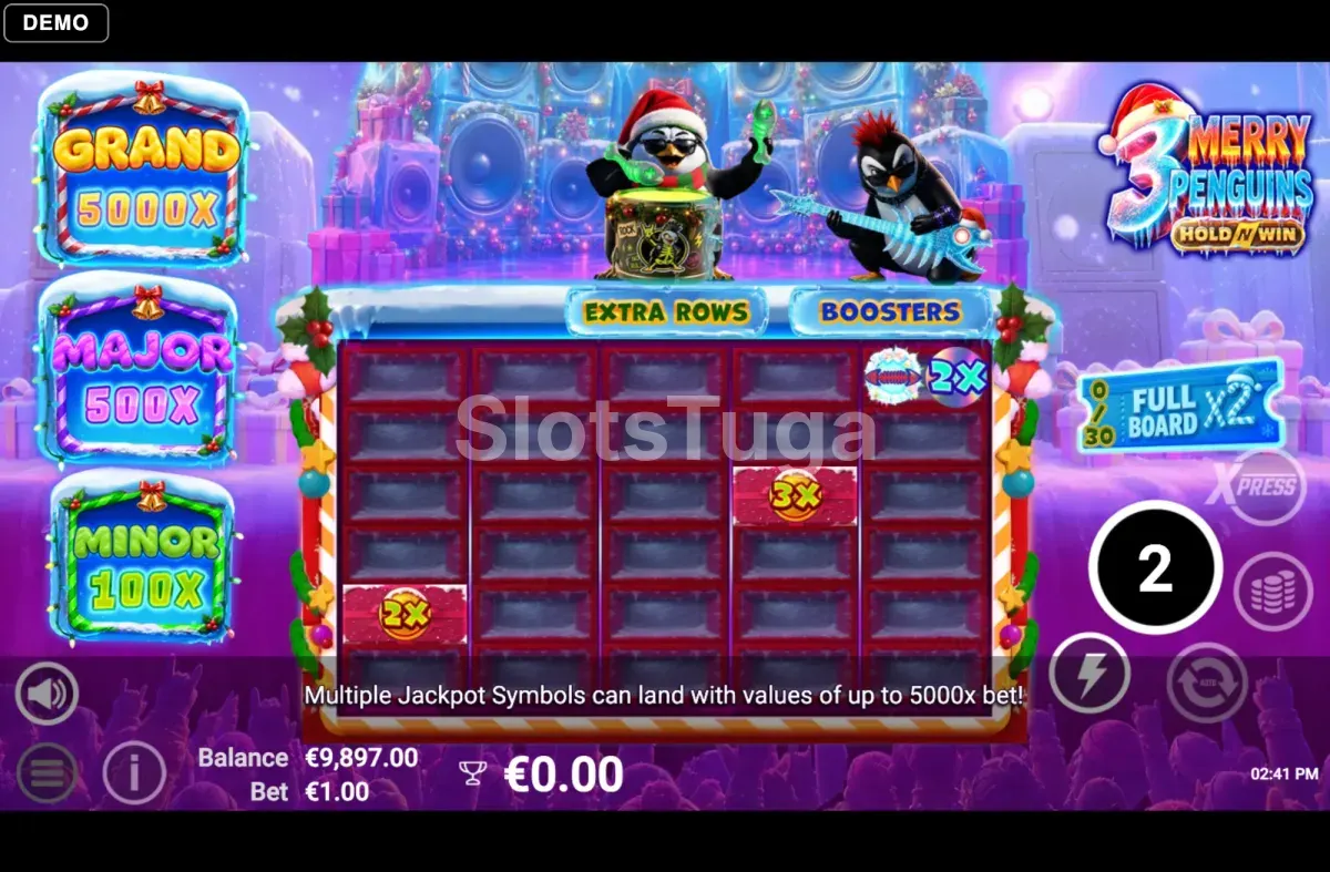 Rodadas grátis da 3 Merry Penguins