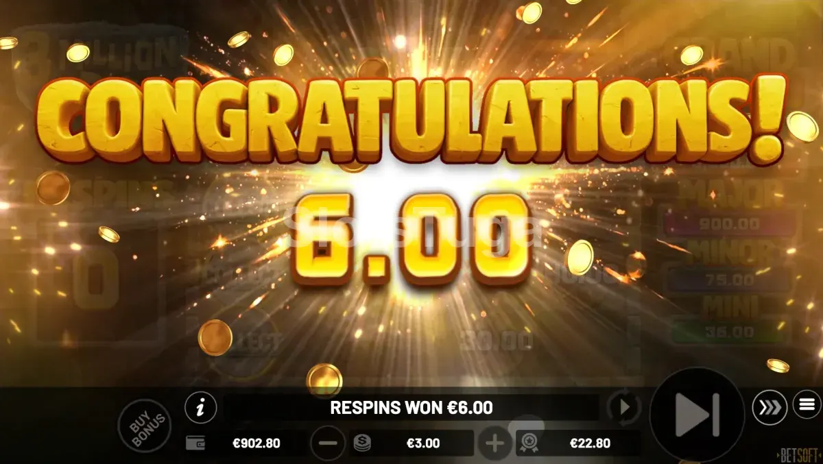 Grande vitória na slot 3 Million BC da Betsoft