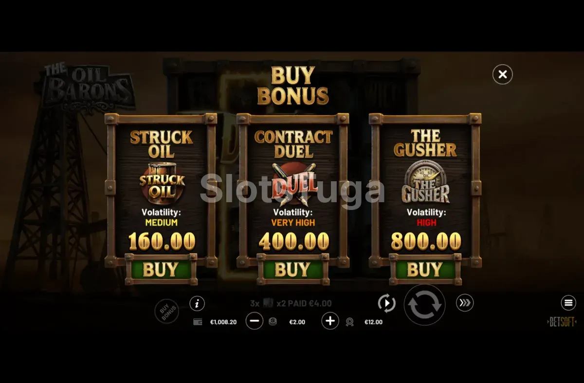 Ecrã de compra de bónus em 3 Piggies of Bank