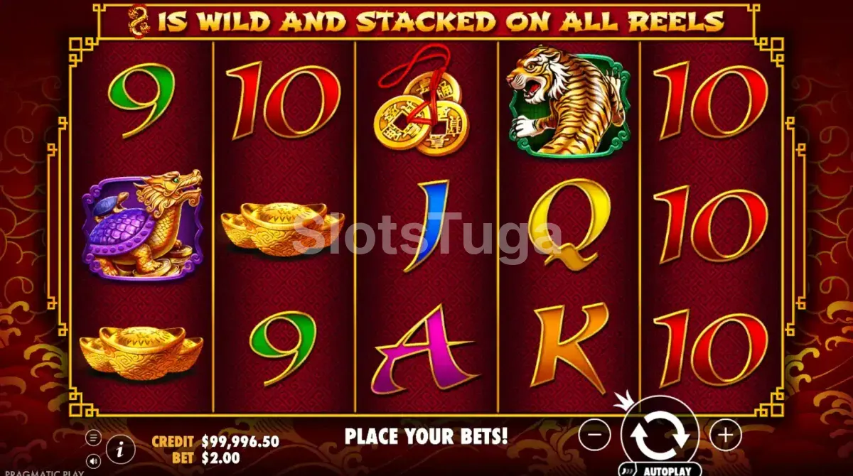 Jogo base da slot 8 Dragons da Pragmatic Play