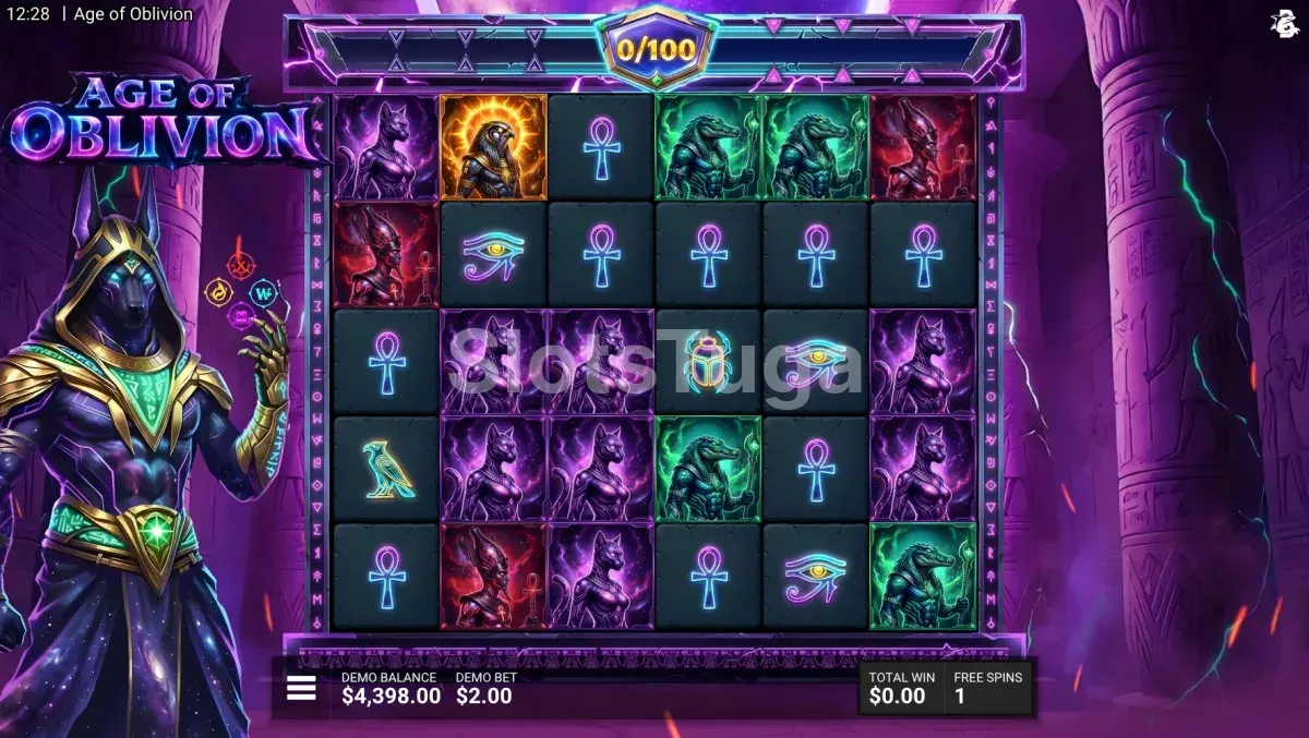 Ecrã de rodadas grátis de Age of Oblivion