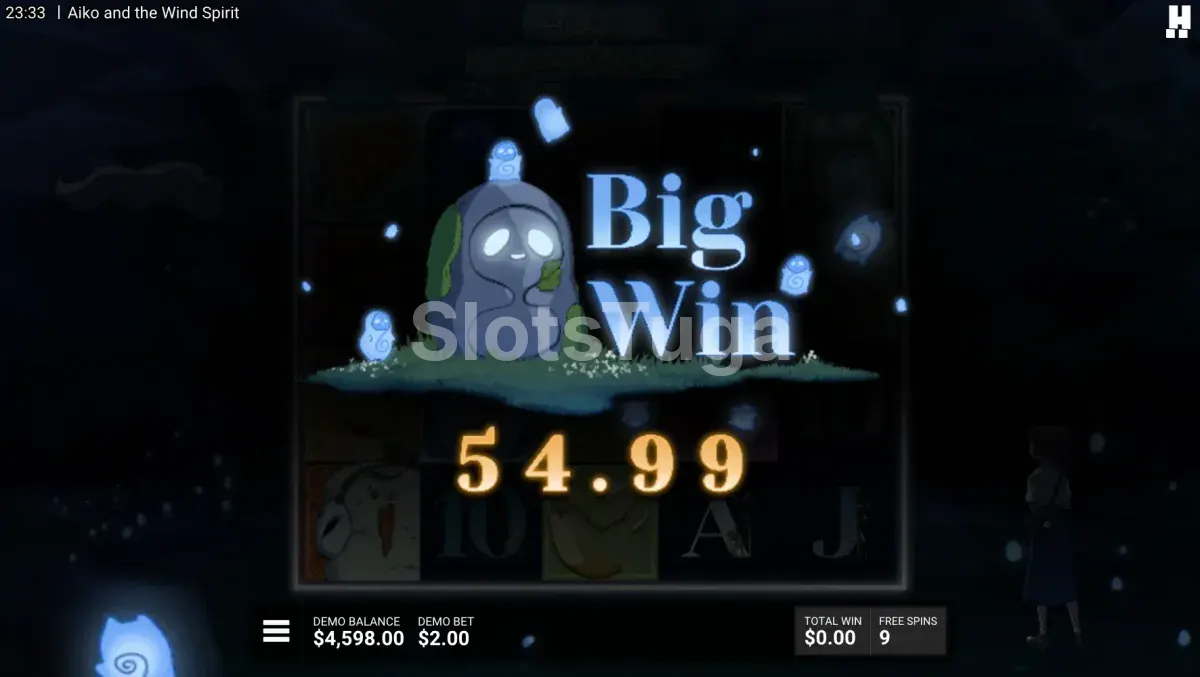 Grande vitória na slot Aiko and the Wind Spirit com multiplicadores ativos