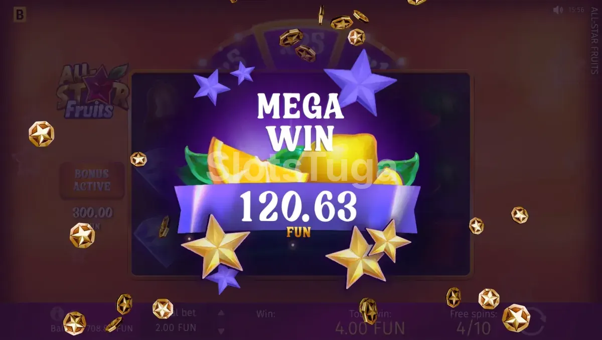 Grande vitória na All Star Fruits com destaque para o multiplicador máximo