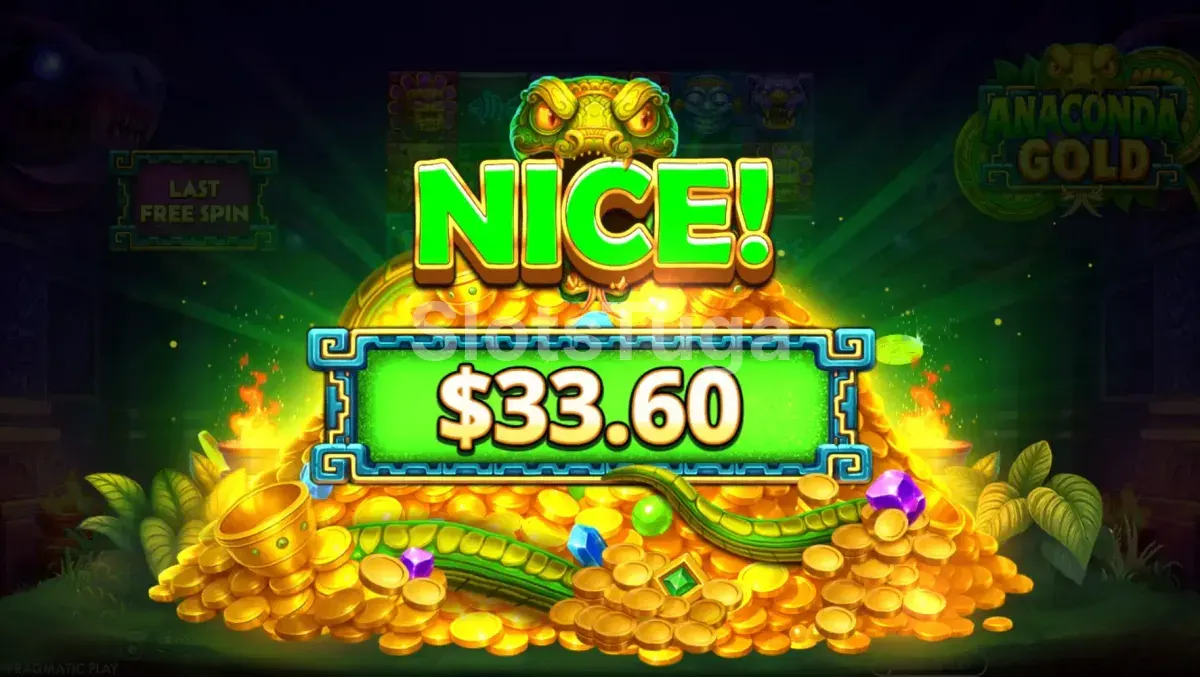 Grande vitória no Anaconda Gold com multiplicador expressivo