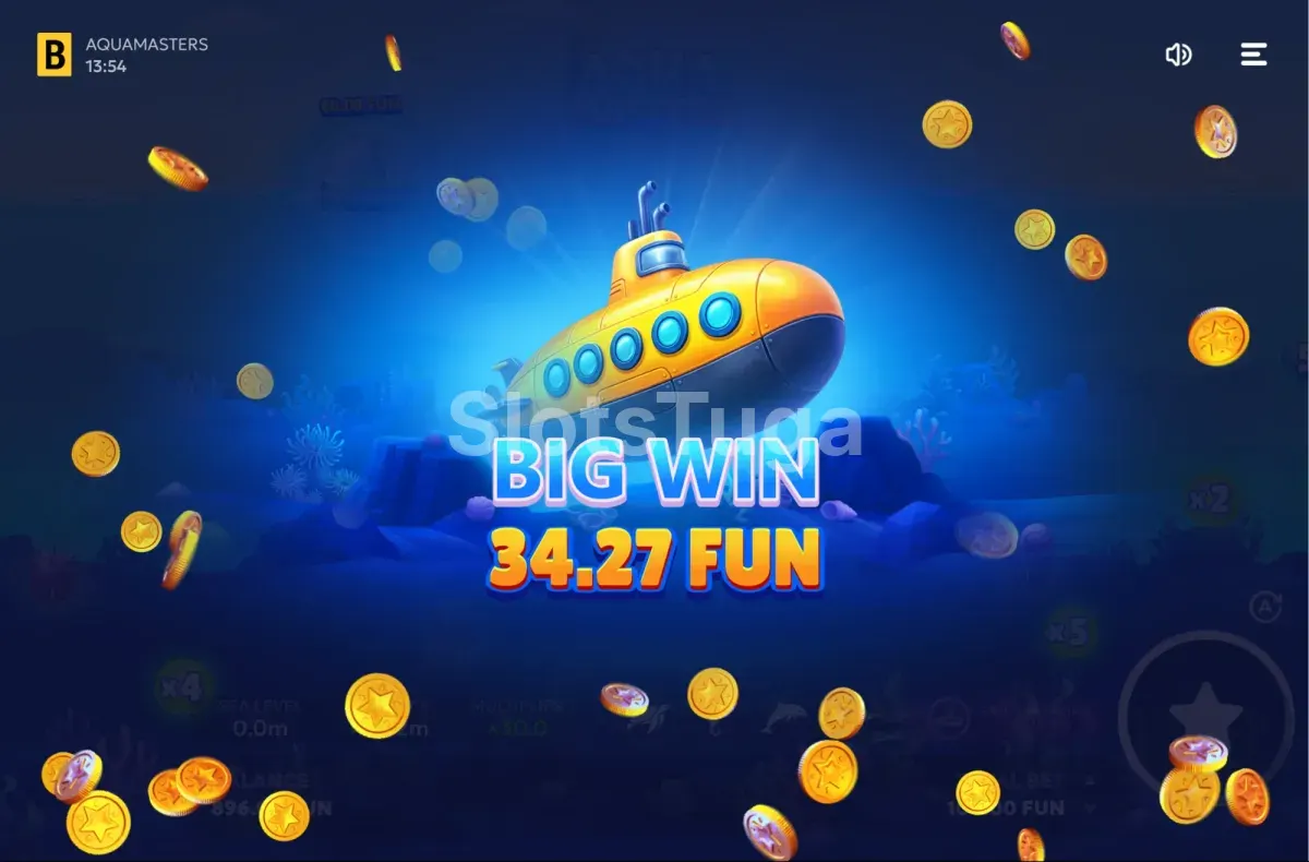 Pagamento elevado registado em Aquamasters