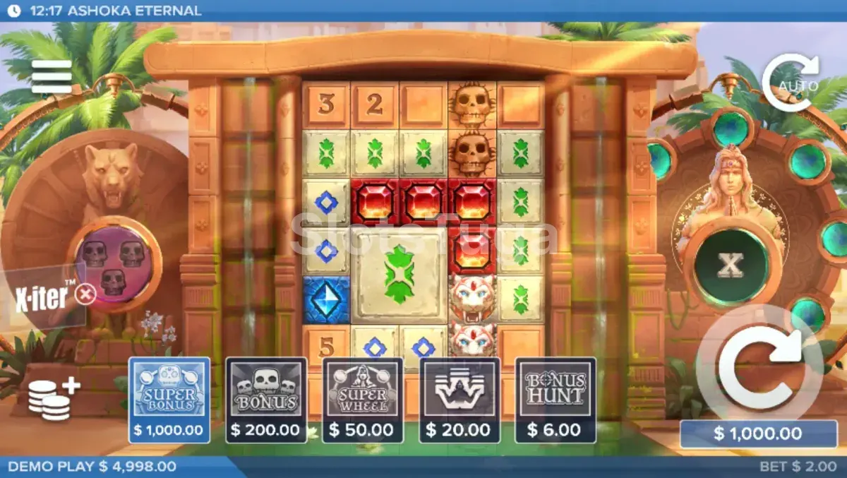 Menu de compra de bônus X-iter do Ashoka Eternal
