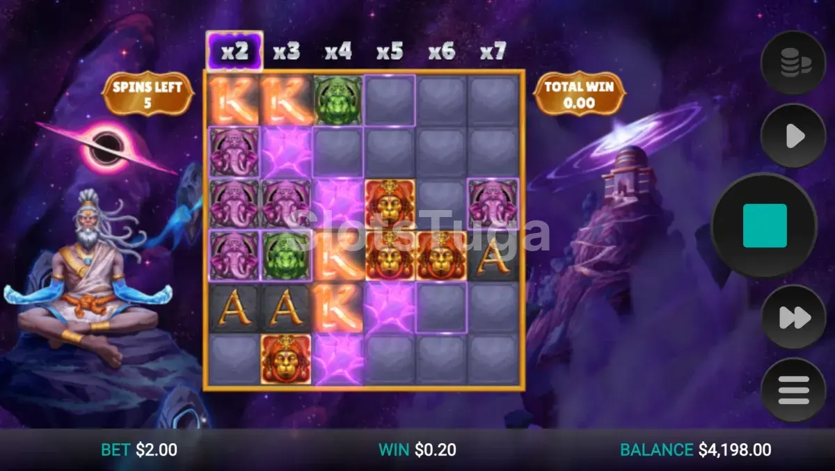 Free spins da Aura God com multiplicadores