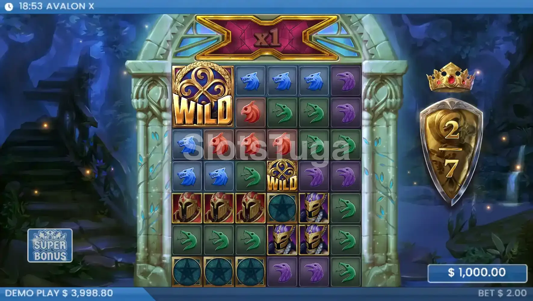 Free spins da Avalon X com multiplicadores globais e Mystery Boxes ativas