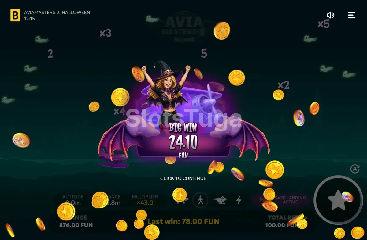 Ganho elevado apresentado em Aviamasters 2 Halloween