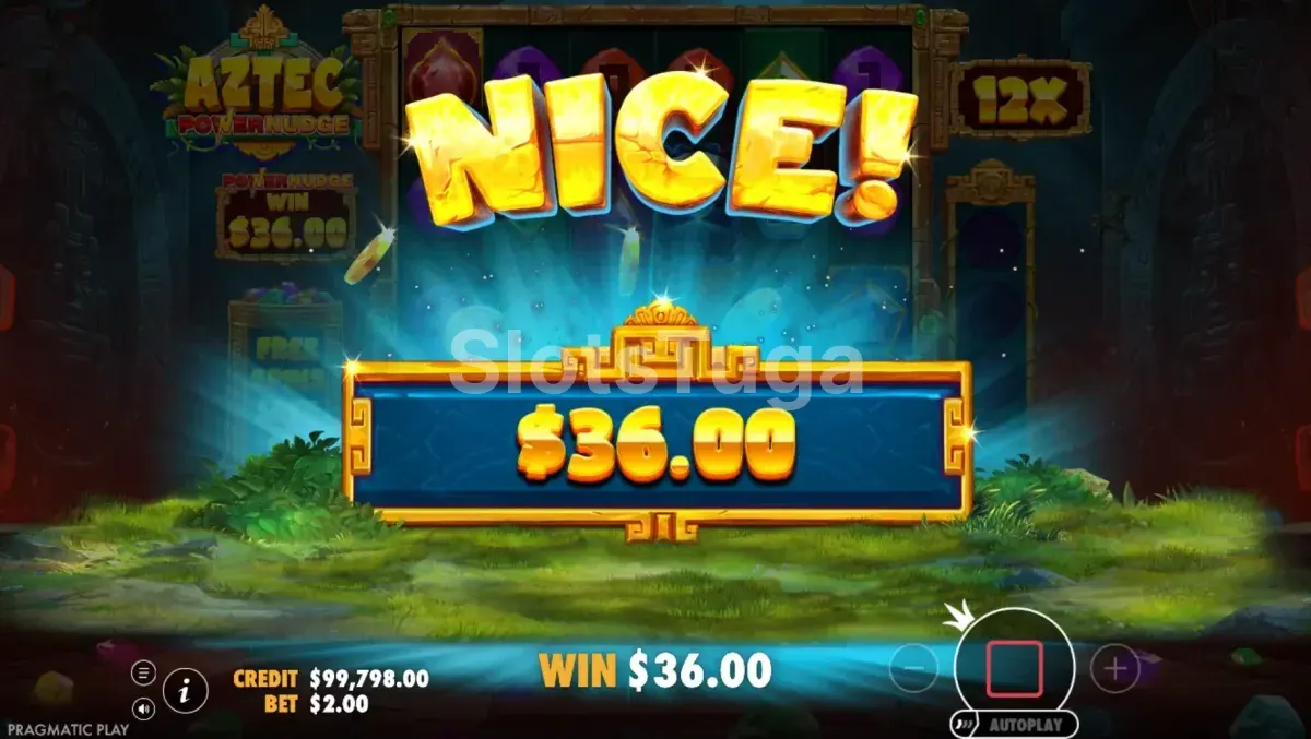 Big win na Aztec Powernudge com multiplicadores altos