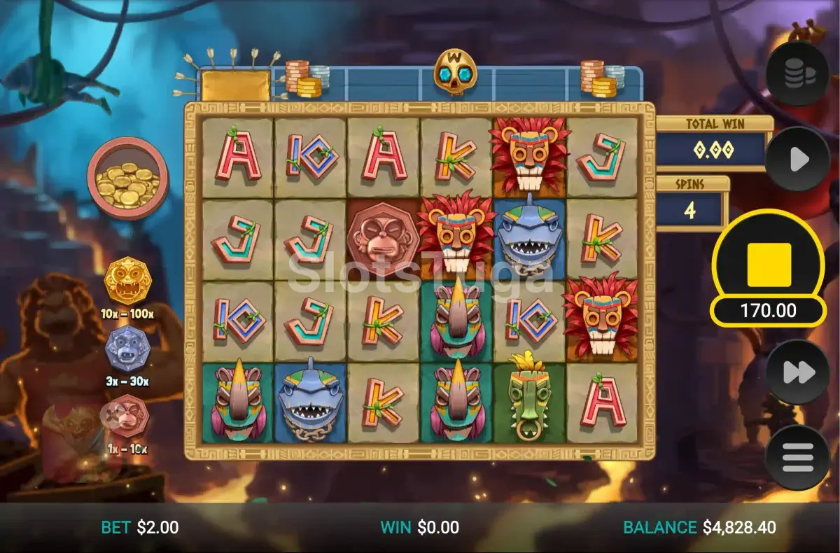 Rodada de giros grátis da Beast Gains com multiplicadores ativos