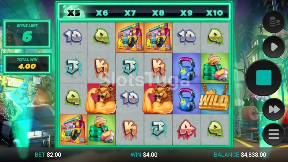 Rodadas grátis ativas na slot Beast Mode