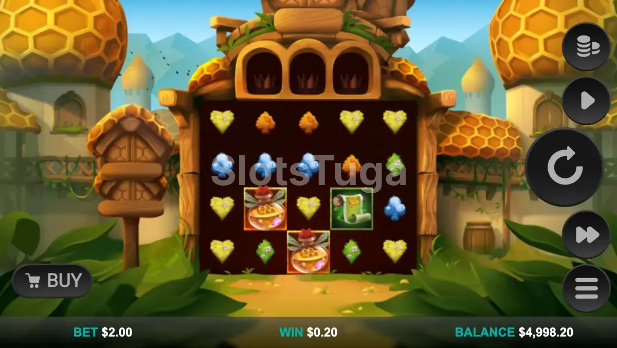 Jogo base da Beellionaires Dream Drop com abelhas e favos de mel