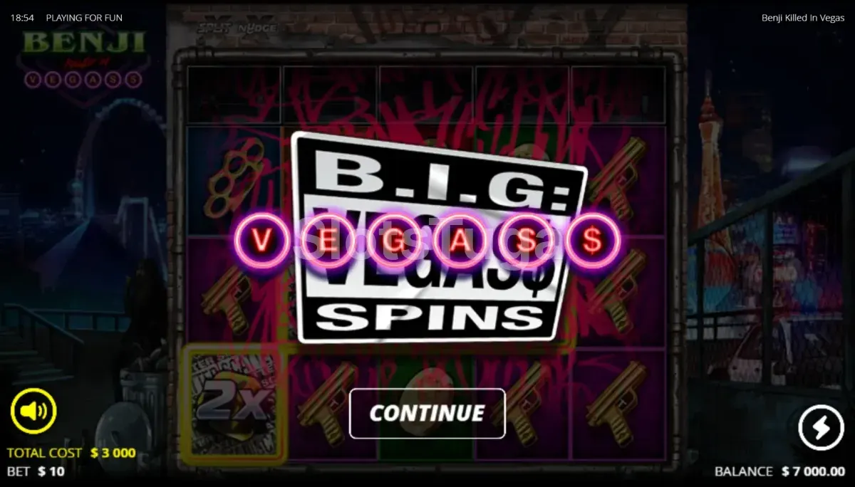 Rodadas grátis da Benji Killed in Vegas com multiplicadores ativos