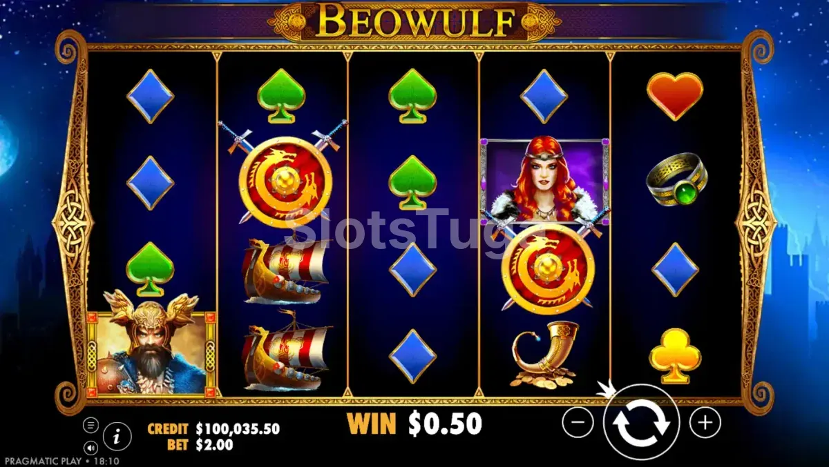 Jogo base da slot Beowulf da Pragmatic Play