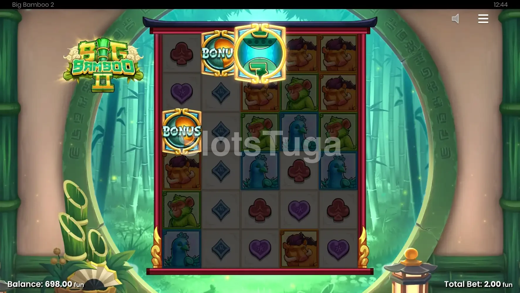 Rodada de giros grátis em ação no Big Bamboo 2