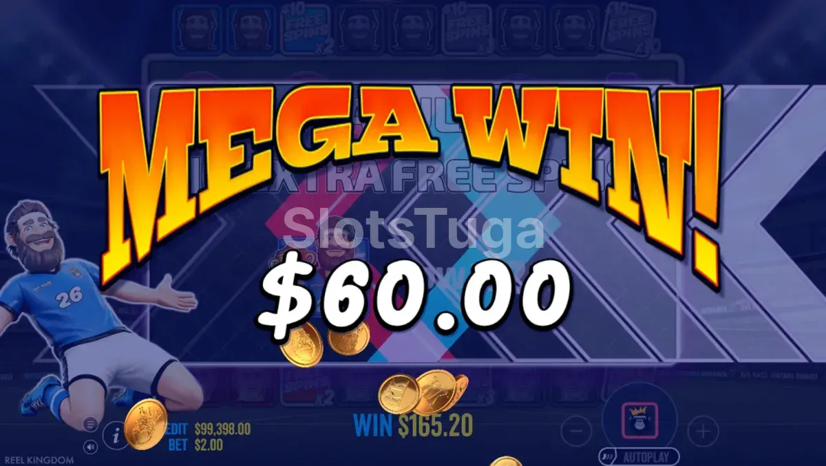 Grande vitória no Big Bass Football Bonanza com multiplicador alto em ação
