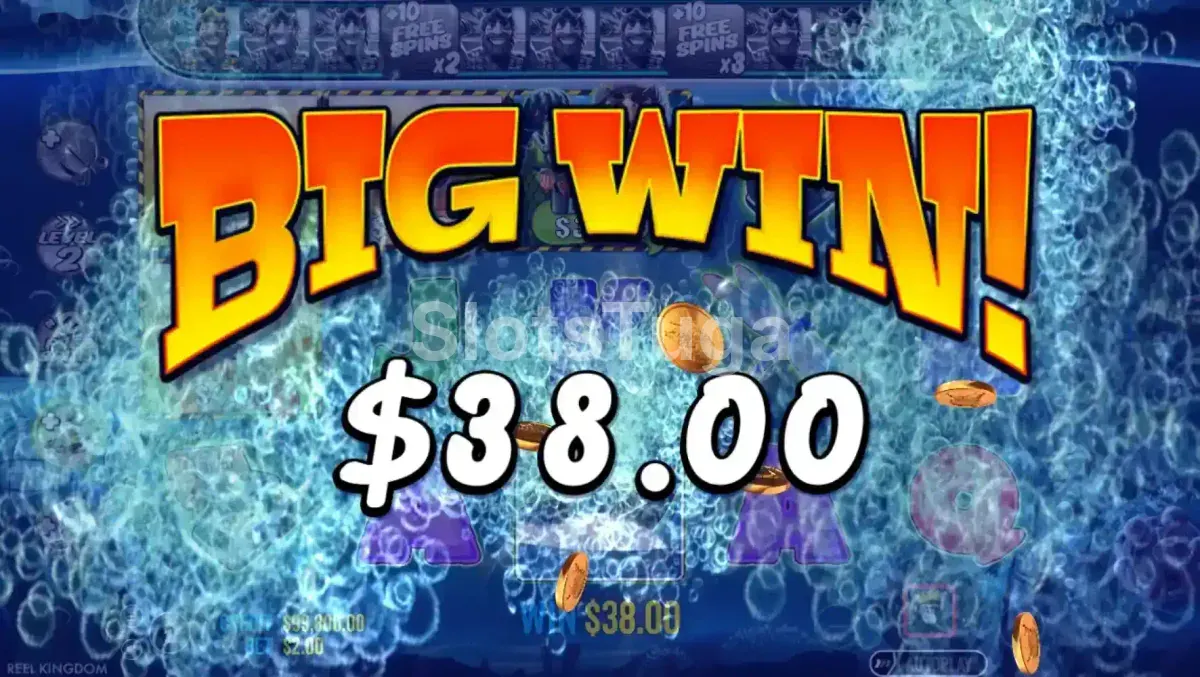 Grande vitória na slot Big Bass Mission Fishin com multiplicadores acumulados