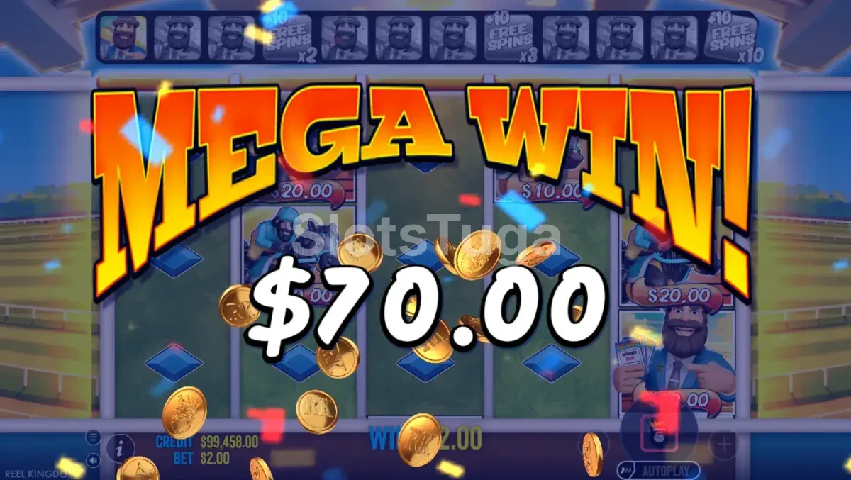 Grande vitória na Big Bass Return to the Races com premiação máxima na tela