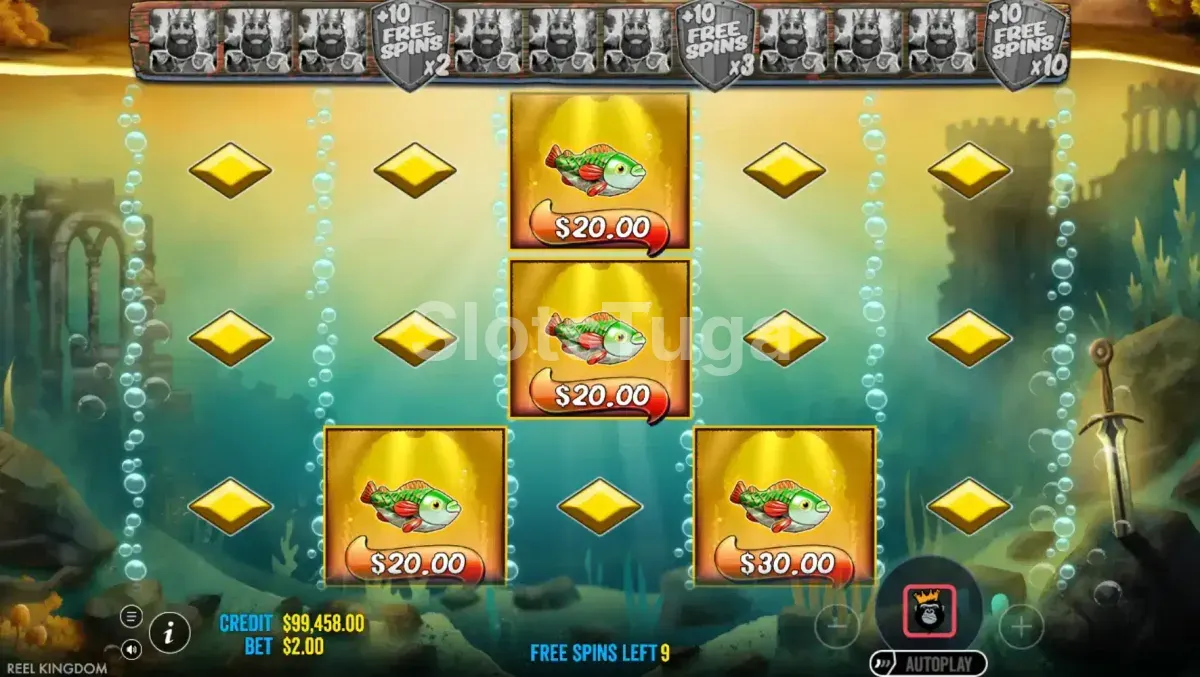 Rodadas grátis ativadas em Big Bass Secrets of the Golden Lake com multiplicadores acumulados