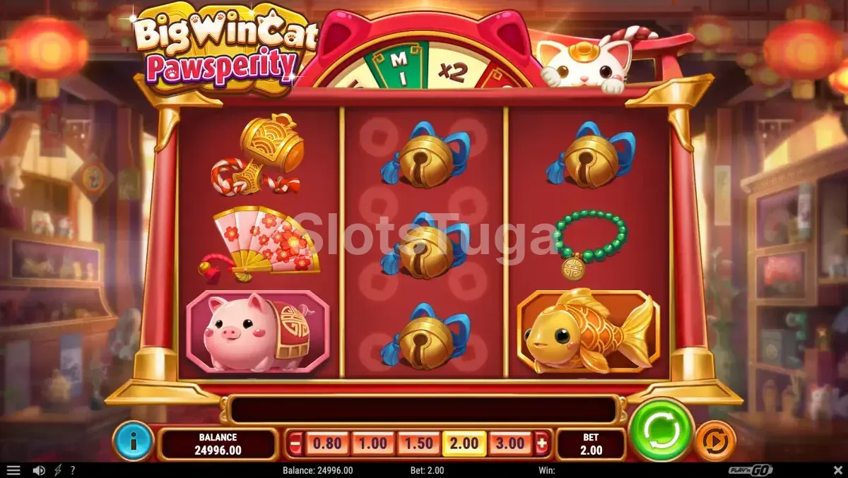 Big Win Cat Pawsperity durante uma rodada com combinações especiais