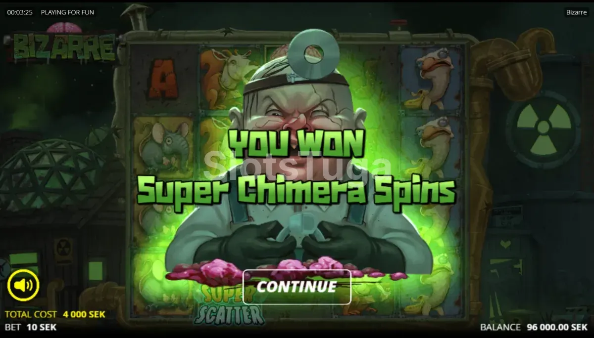 Rodadas grátis em ação na slot Bizarre da Nolimit City