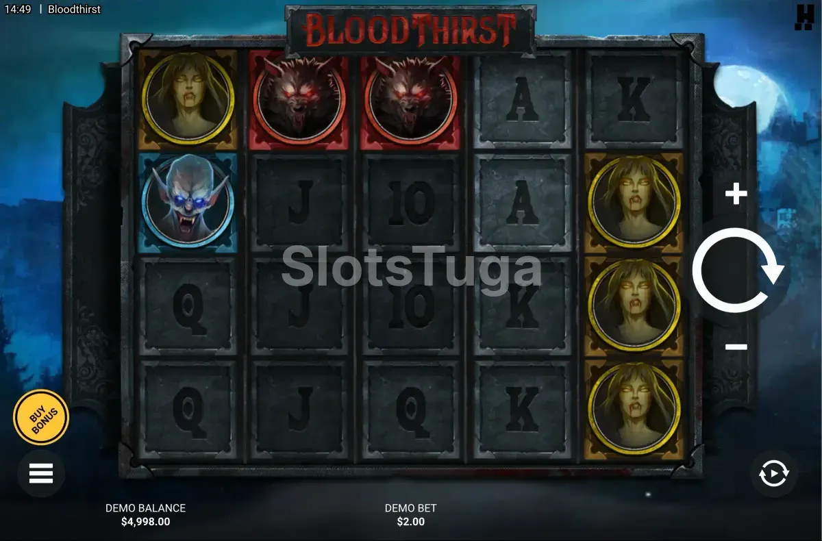 Jogo base da Bloodthirst com monstros nos rolos