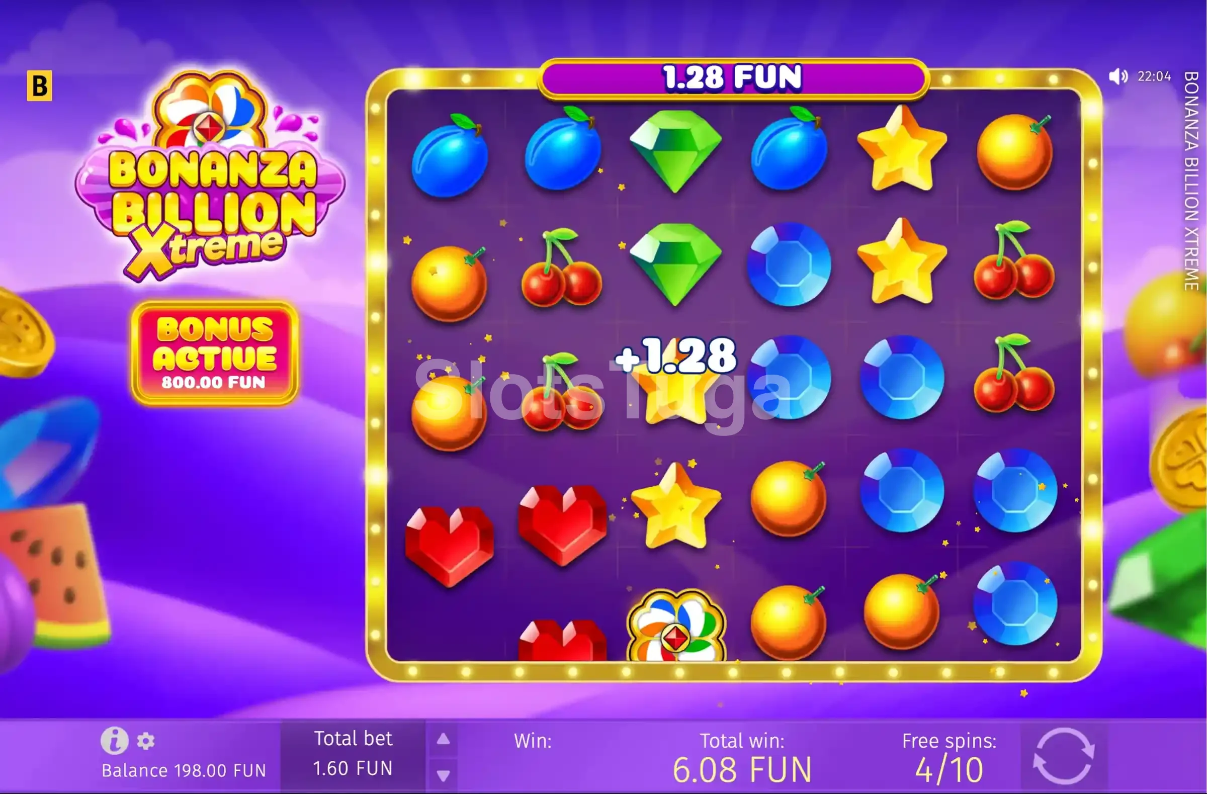 Rodada de free spins ativa no Bonanza Billion Xtreme com multiplicadores