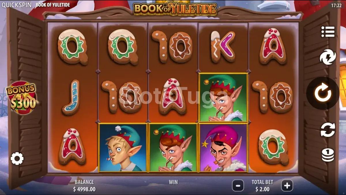 Jogo base da Book of Yuletide com símbolos natalinos