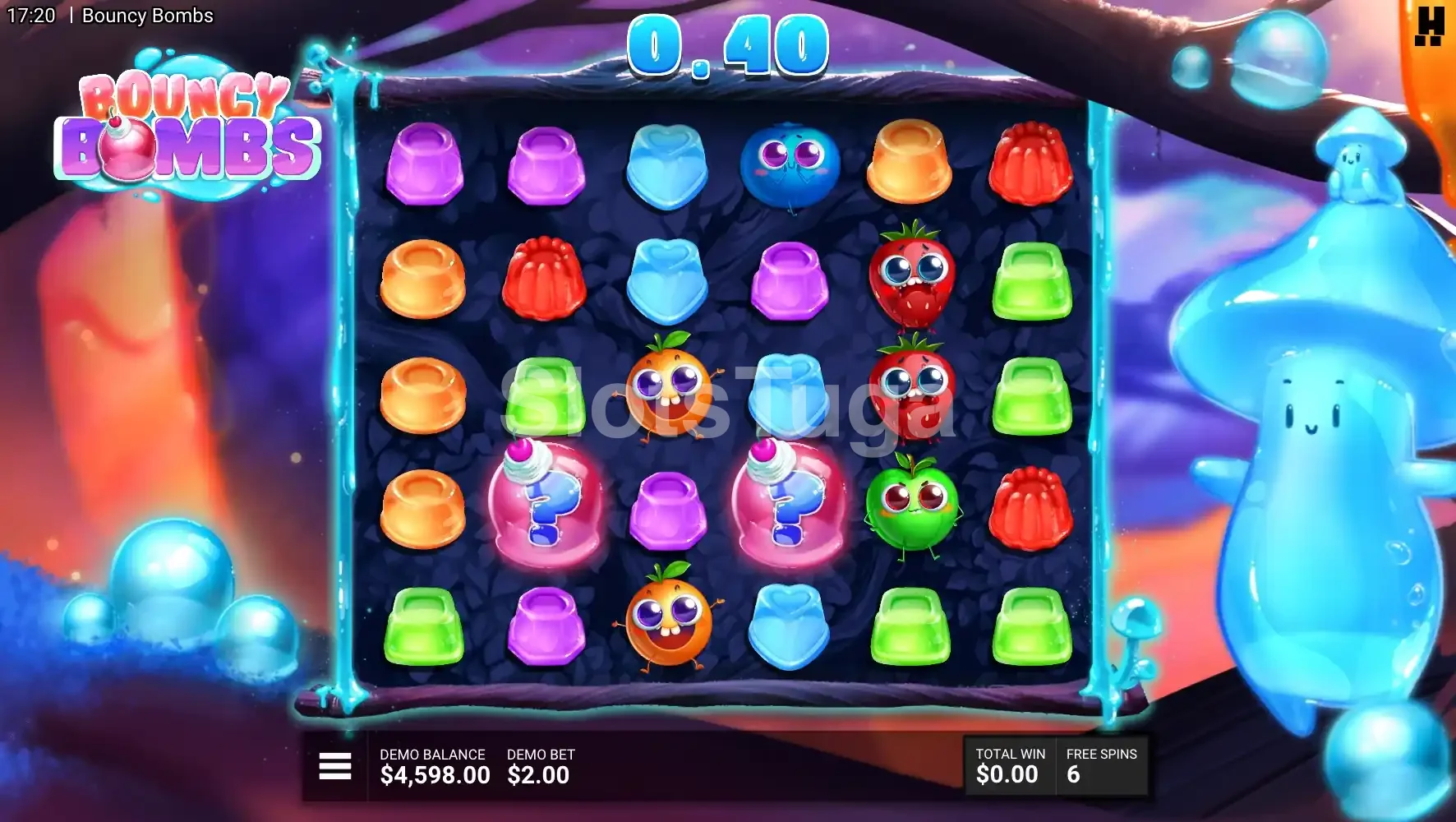 Free spins da Bouncy Bombs em ação