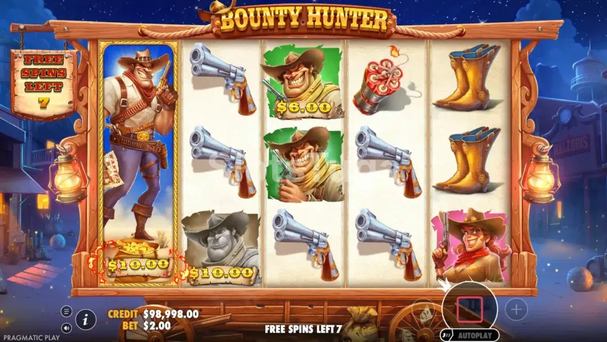 Free spins em ação no Bounty Hunter - Pragmatic Play