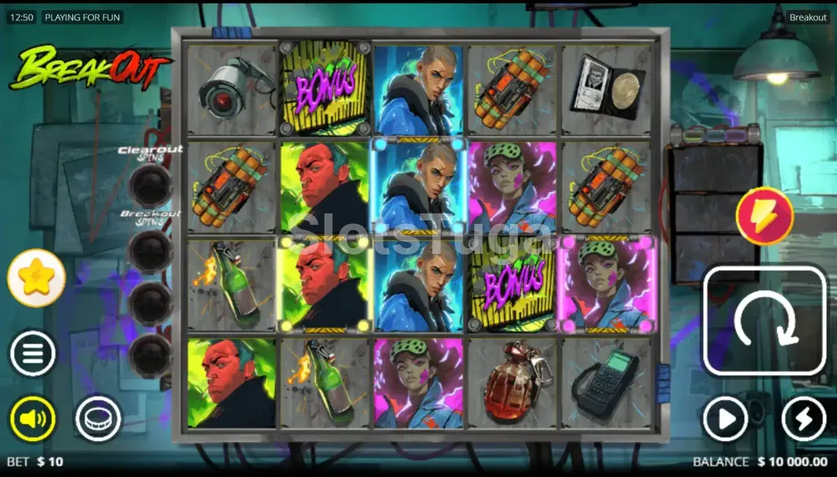 Jogo base da slot Breakout da Nolimit City