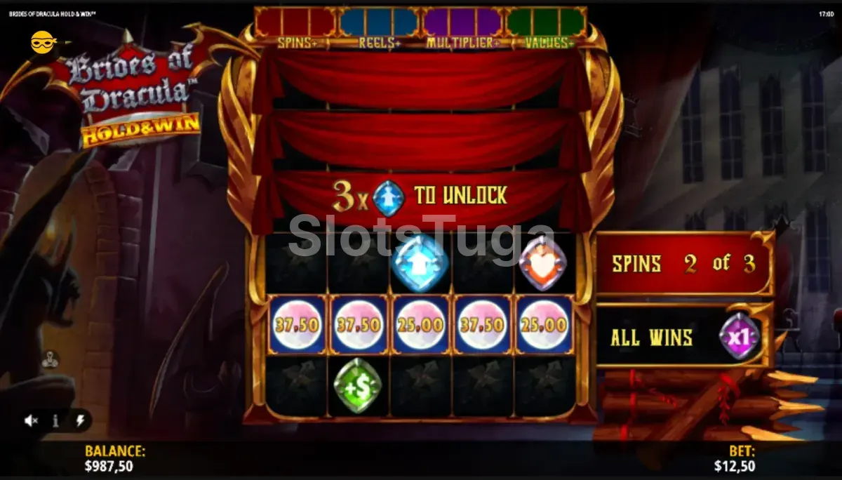 Rodadas gratuitas ativadas no Brides of Dracula Hold & Win com wilds expandindo