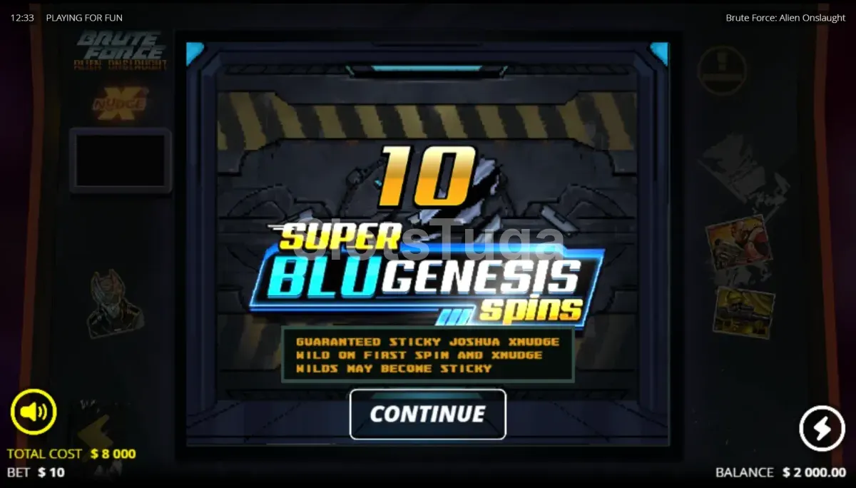 Rodadas grátis ativadas na Brute Force Alien Onslaught com multiplicadores especiais