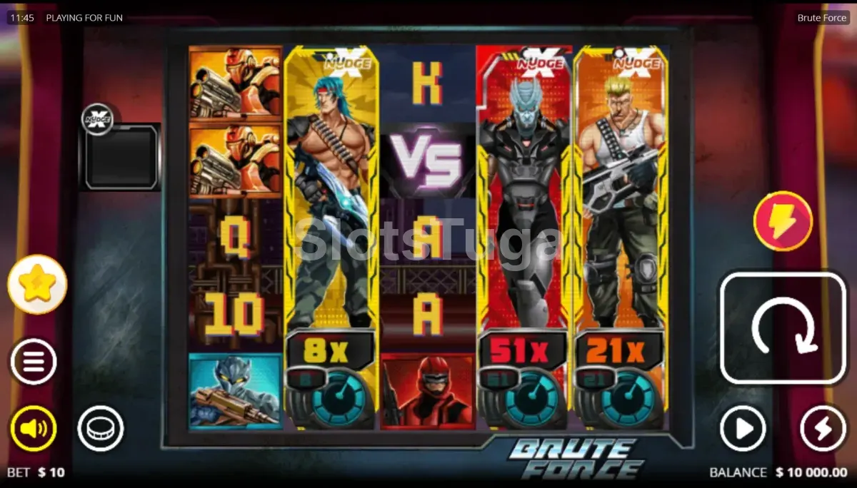 Jogo base da Brute Force em ação