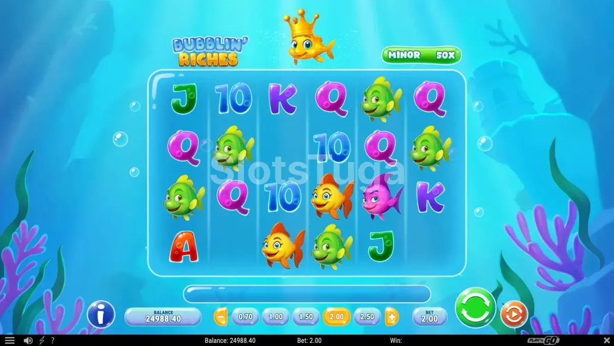 Modo de giros grátis do Bubblin' Riches com multiplicador crescente