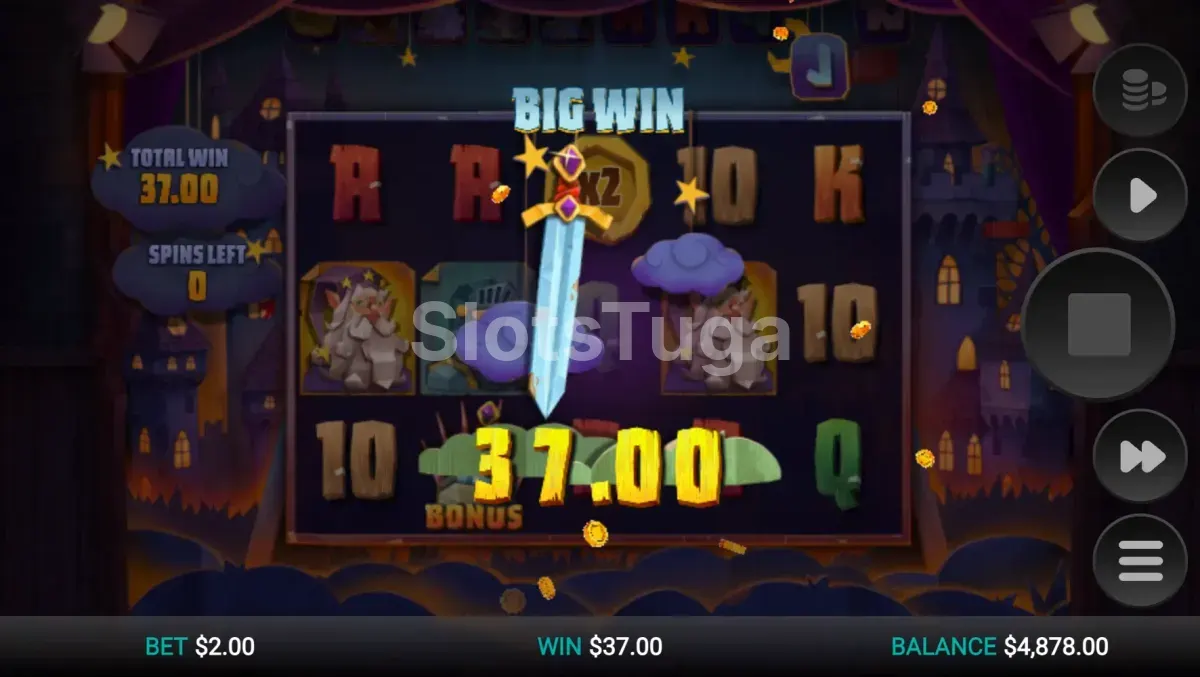 Big win no Camelot Cash com multiplicador expressivo na tela
