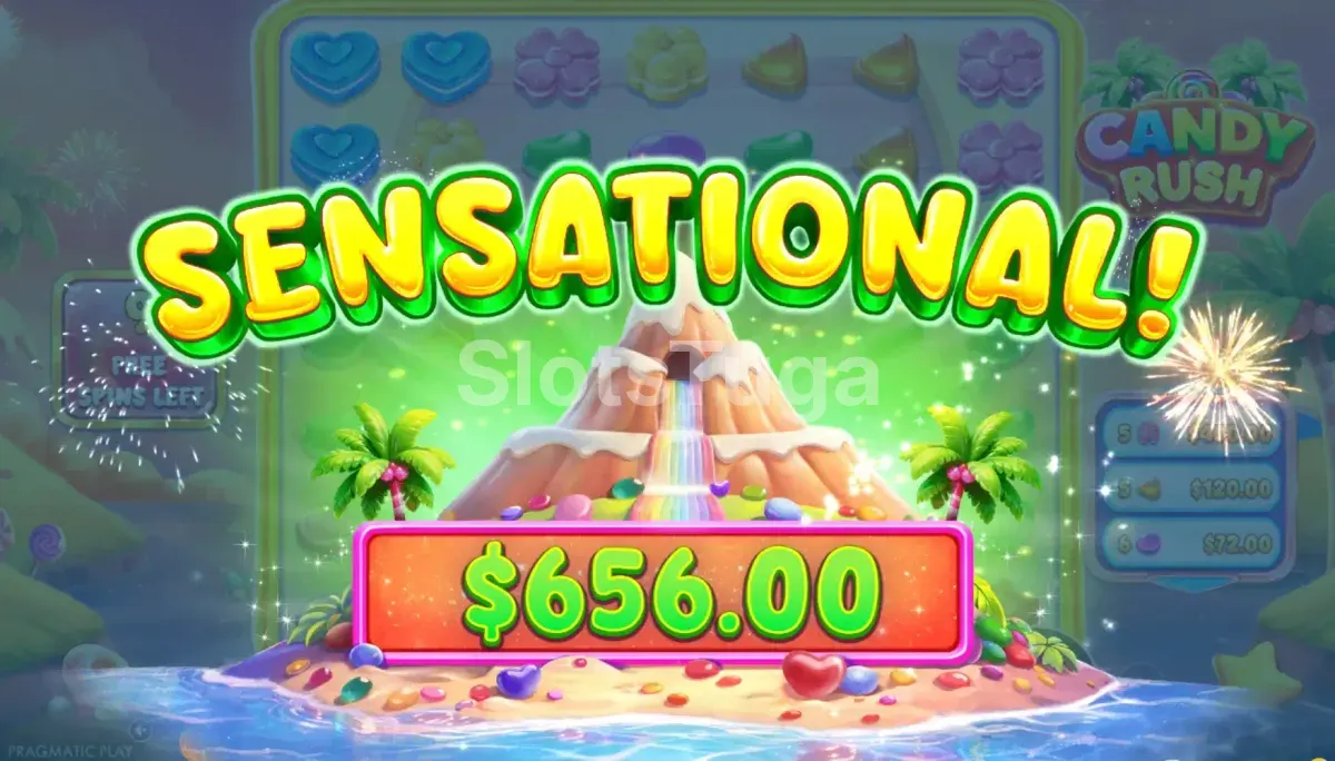 Grande vitória no Candy Rush com multiplicador ativo