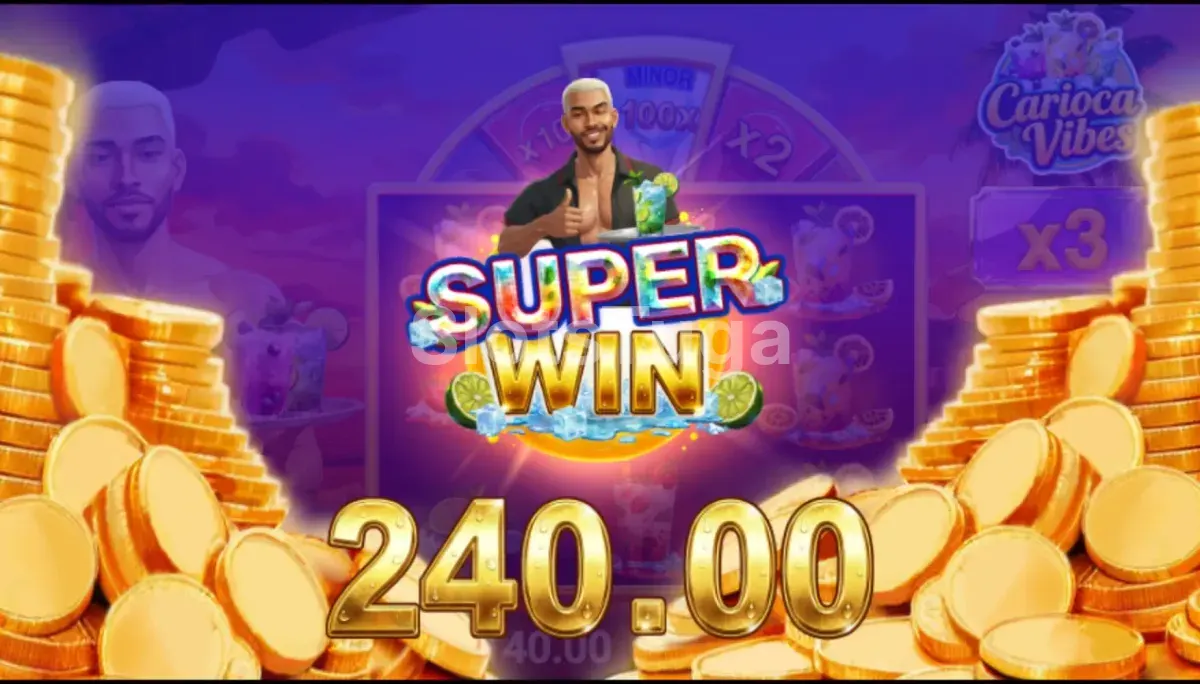 Grande vitória na slot Carioca Vibes com multiplicador alto