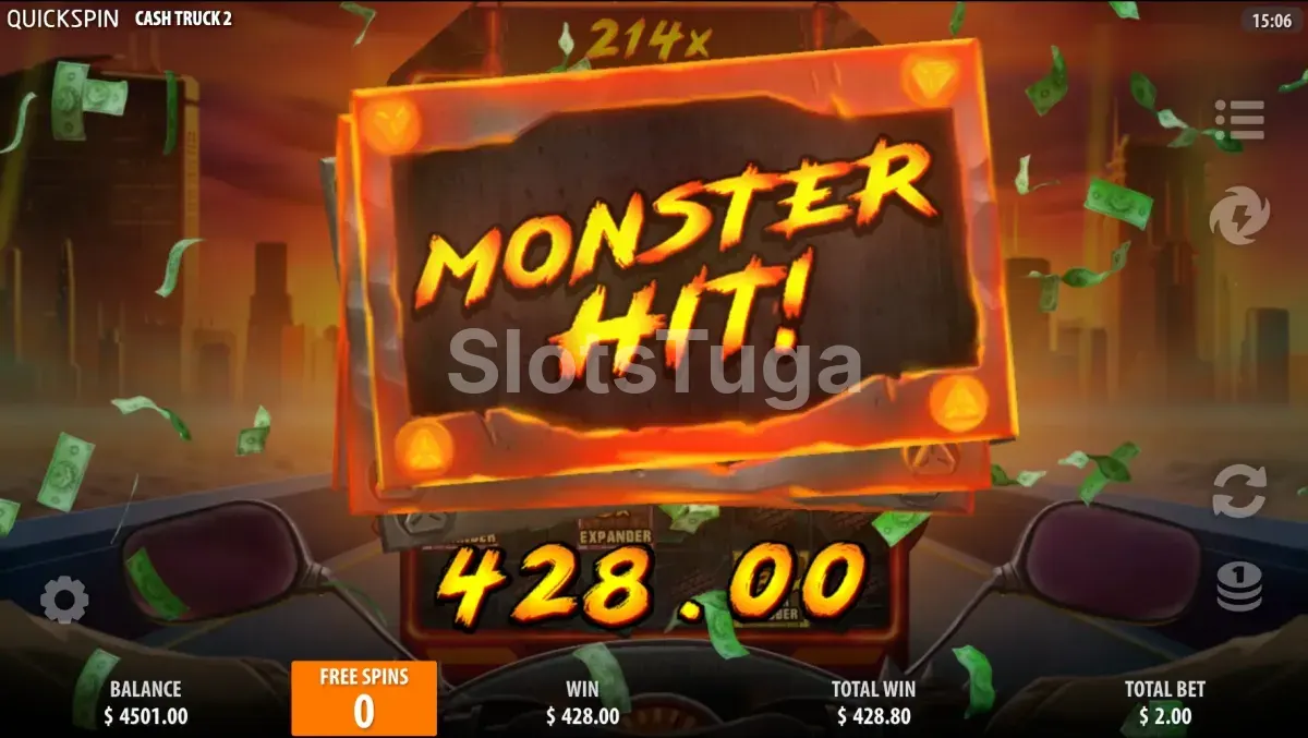 Grande vitória na slot Cash Truck 2 com multiplicador alto