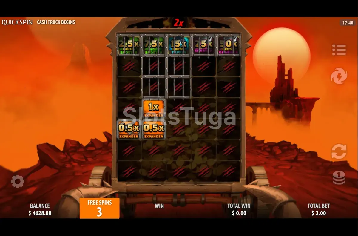 Rodadas grátis ativadas na slot Cash Truck Begins com Wilds especiais