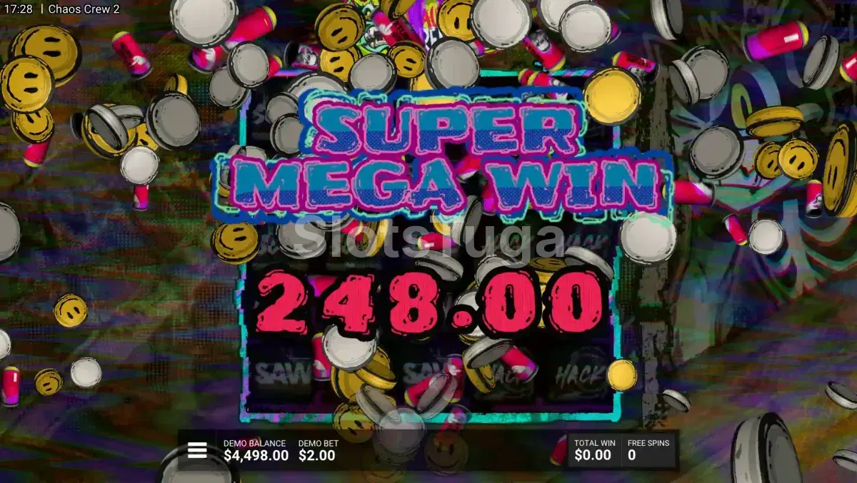 Grande vitória na Chaos Crew 2 com o placar de big win em evidência