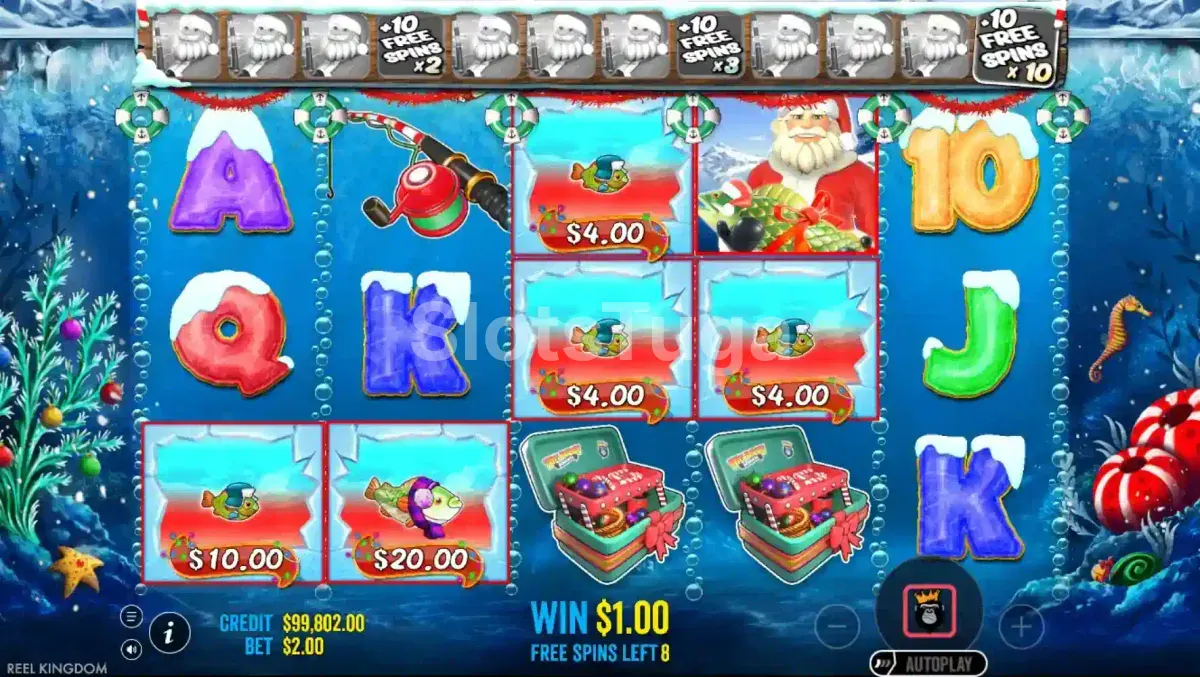 Rodadas grátis da Christmas Big Bass Bonanza com coleção de wilds