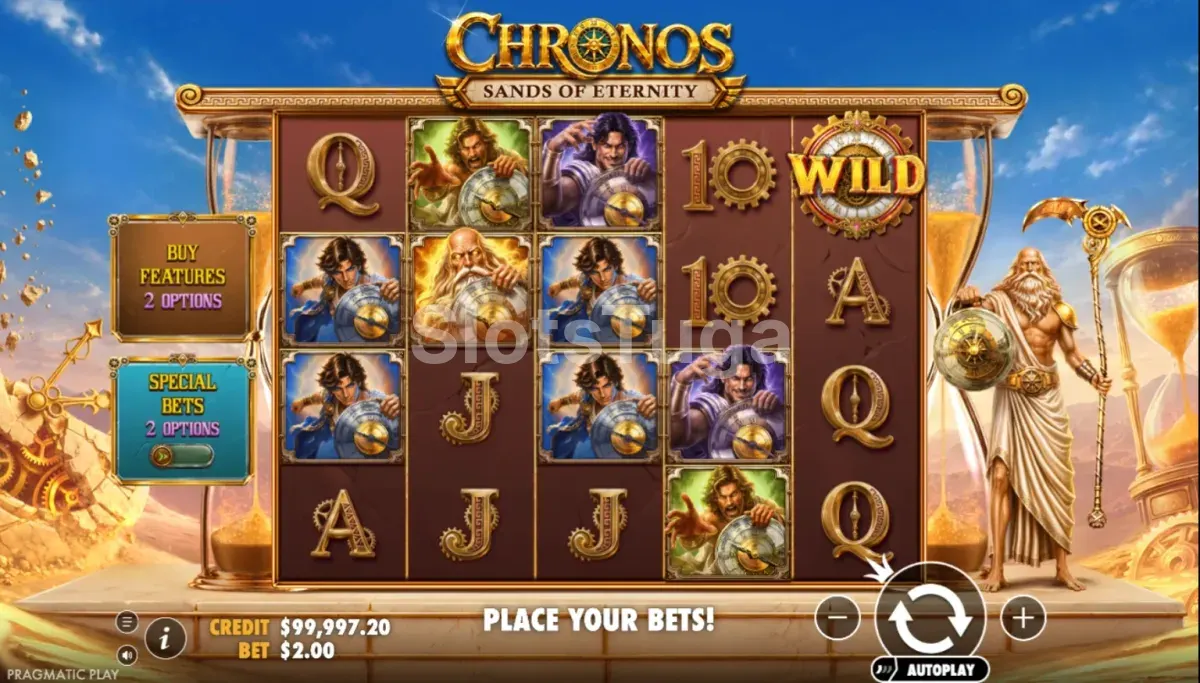 Jogo base de Chronos Sands of Eternity com a grelha 5x4