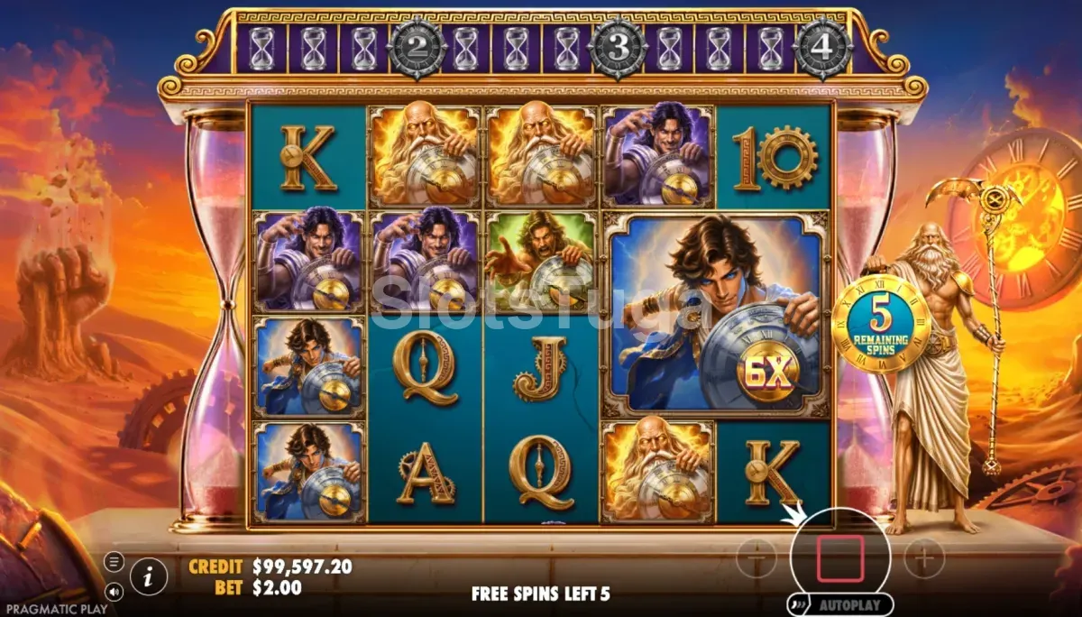 Rondas grátis de Chronos Sands of Eternity com o medidor a subir