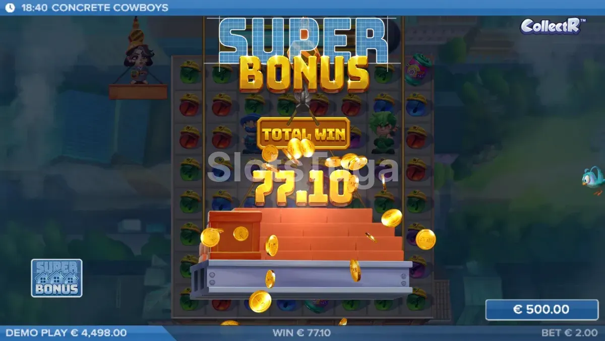 Win elevado em Concrete Cowboys durante o minijogo Heaven