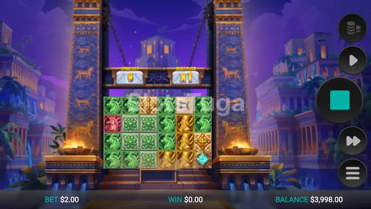 Rodada de giros grátis da slot Conquer Babylon em ação