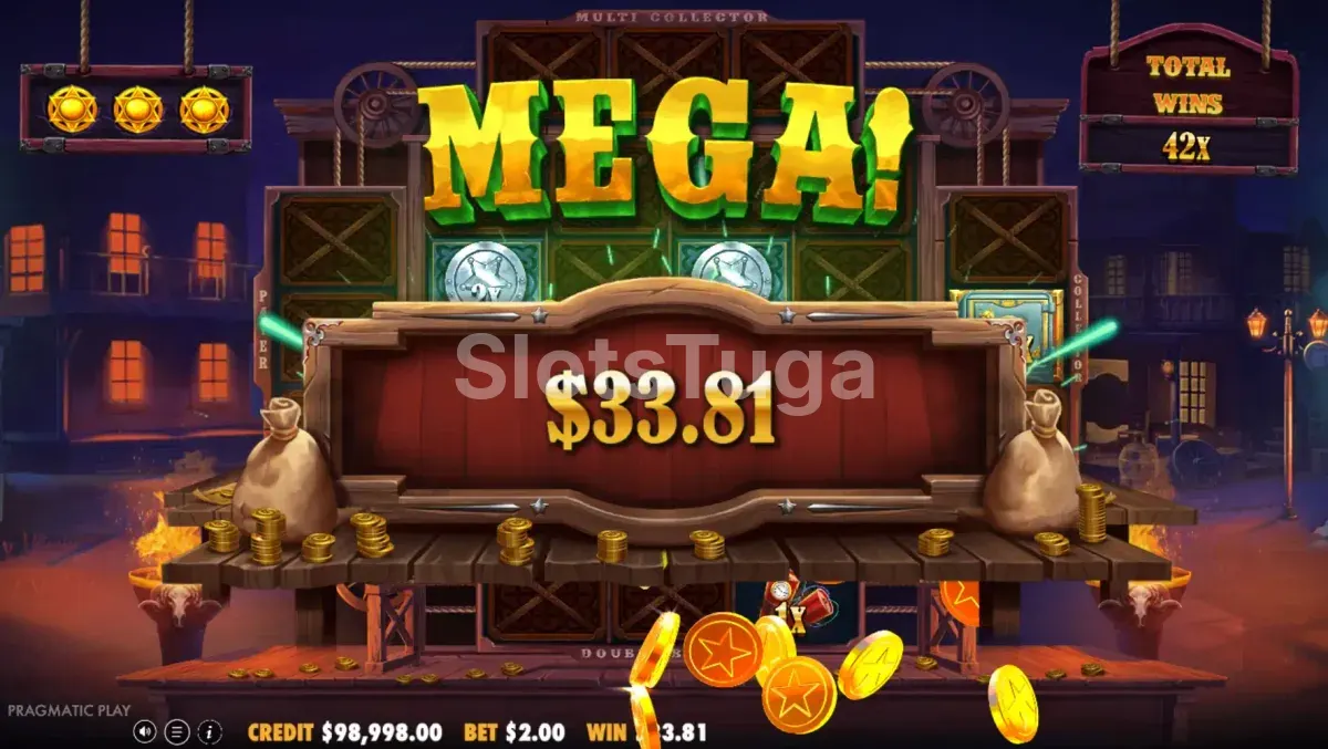 Grande vitória conquistada na slot Cowboy Coins