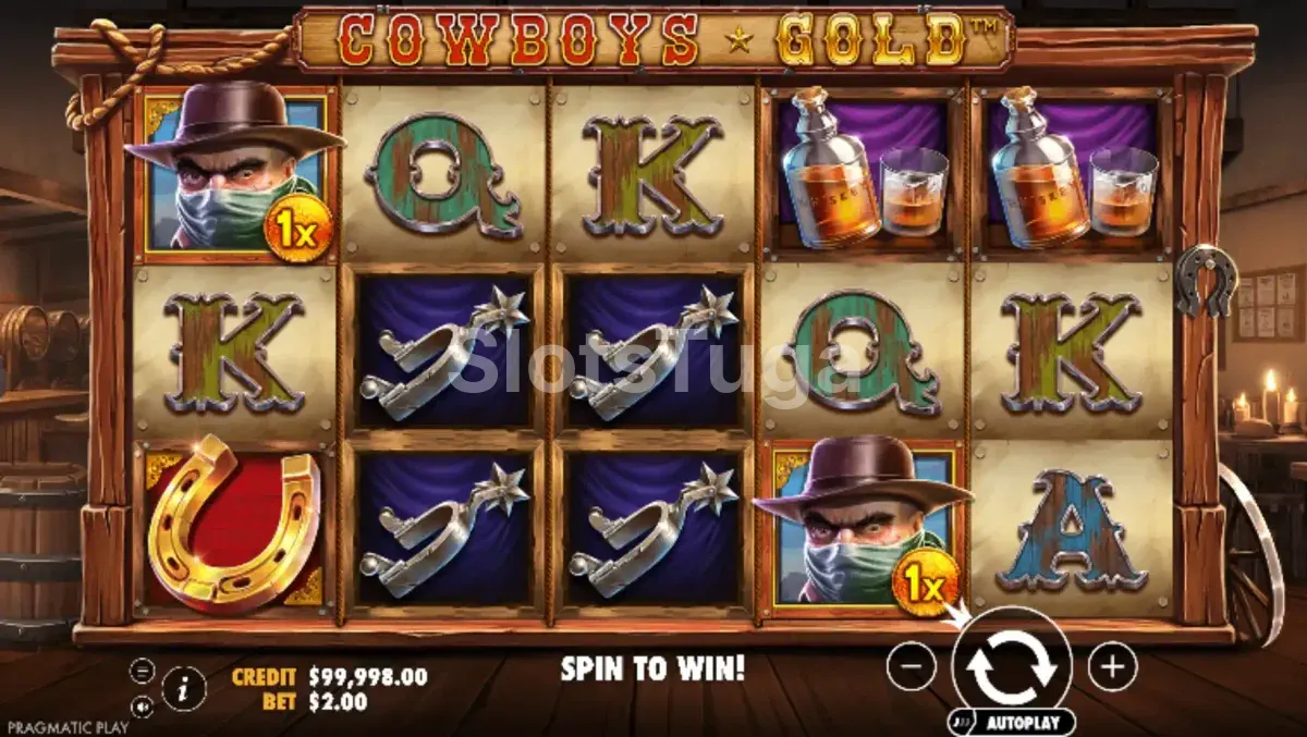 Cowboys Gold em ação no jogo base