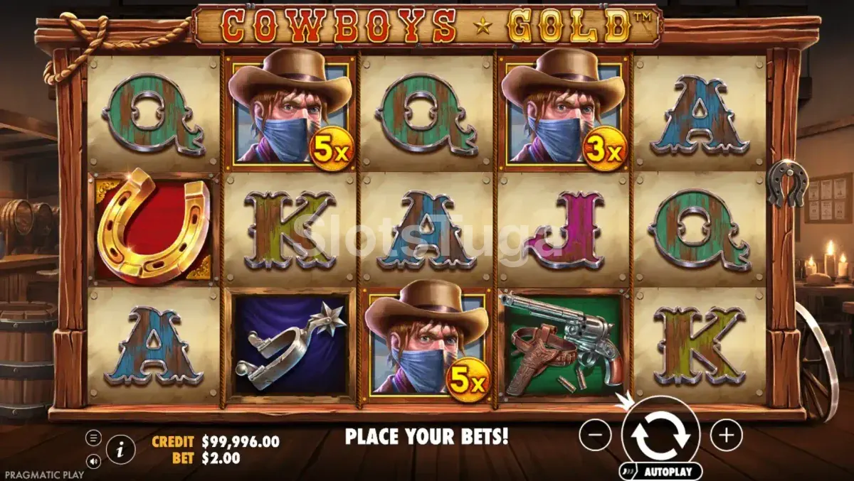 Cowboys Gold no modo de giros grátis com multiplicador